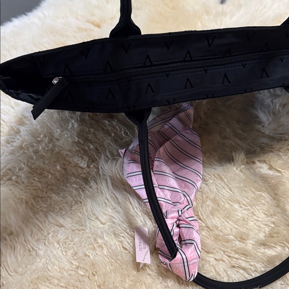 Victoria's Secret Monogram Tote Bag with Satin Scarf - Picture 6 of 7